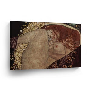Danaë by Gustav Klimt Canvas Print Wall Art Famous Art Painting Reproduction Fine Art Oil Paintings Modern Art Stretched Ready to Hang