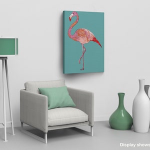 CANVAS PRINT Flamingo Lace Pattern / Home Decor / Wall Art / Pink / Artwork / Decoration /Picture image 4