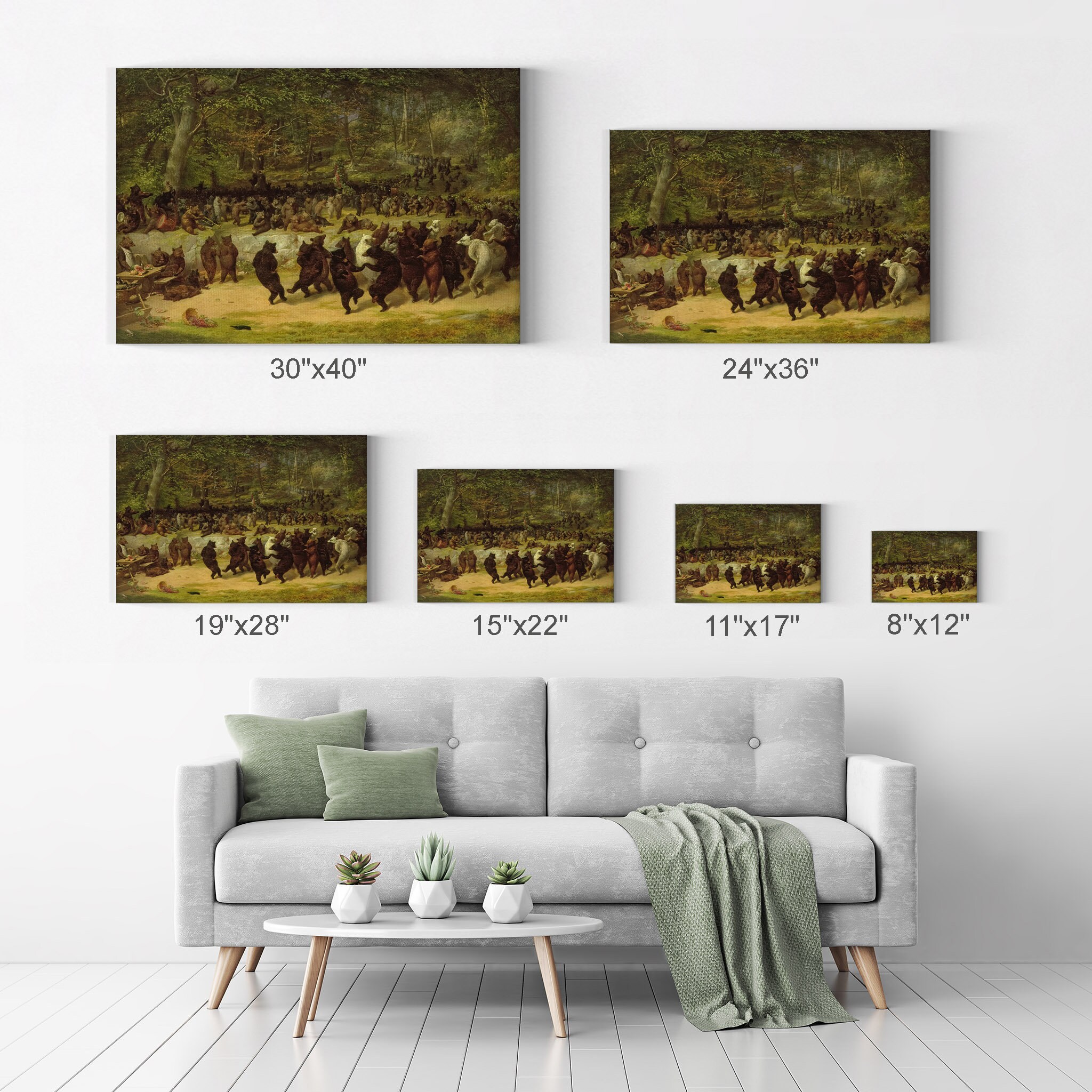 ARTCANVAS The Bulls And Bears In The Market 1879 Canvas Art Print By William Holbrook Beard Size 26 X 18 1 50 Deep