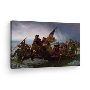 Washington Crossing the Delaware, Emanuel Leutze Classic Art Canvas Wall Art Print Oil Painting Reproduction Living Room Bedroom Home Decor