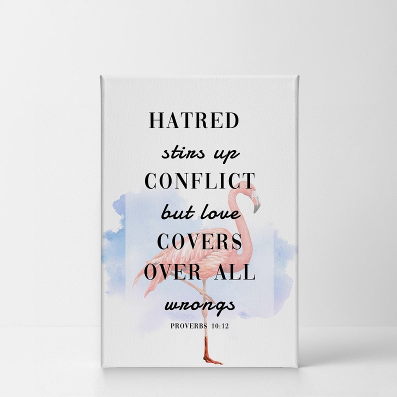 Hatred Stirs up Conflict but Love Covers Over All Wrongs Etsy