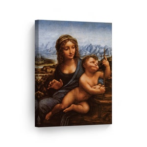 Madonna of Yarnwinder by Leonardo Da Vinci Canvas Wall Art Famous Art Painting Reproduction Classic Art Oil Paint Modern Home Decor