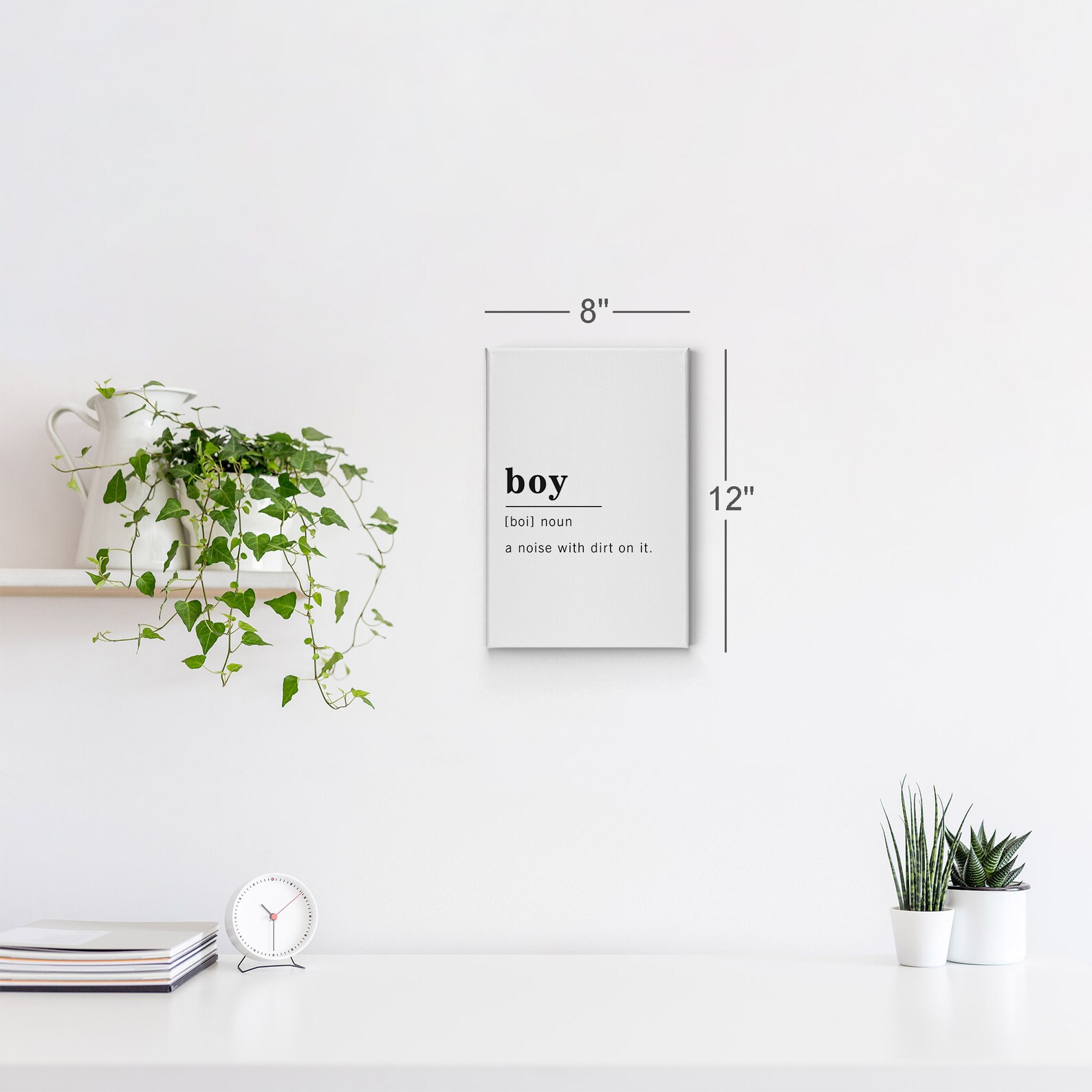 Funny Noun Dictionary Definition of Boy Canvas Print Etsy