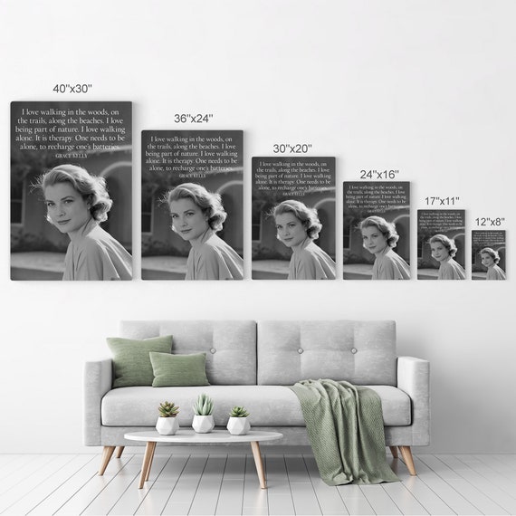 Citation De Grace Kelly Avec Pretty Smile Black And White Wall Etsy France