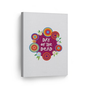 Day of the Dead Colorful Flowers Dia De Los Muertos Metal or Canvas Print Mexican Wall Art Living Room Bedroom Wall Decor Home Decor