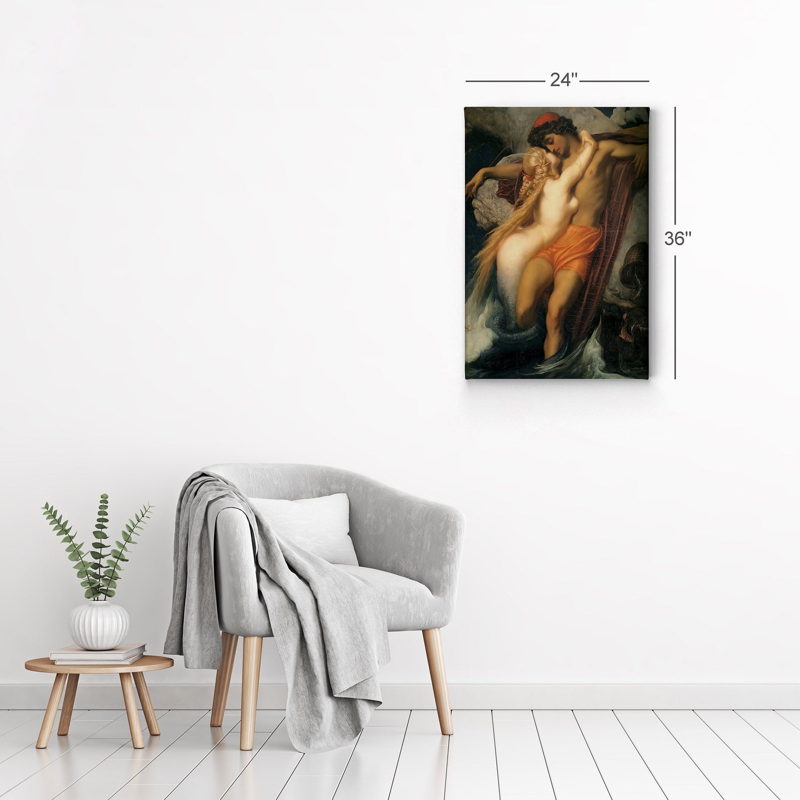 The Fisherman And The Syren Frederic Leighton Classic Art Canvas Wall the-fisherman-and-the-syren-frederic-leighton-classic-art-canvas-wall