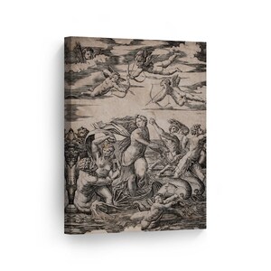 Galatea by Raphael Art Canvas Wall Art Print Famous Fine Art Oil Painting Reproduction Renaissance Art Living Room Bedroom Home Decor