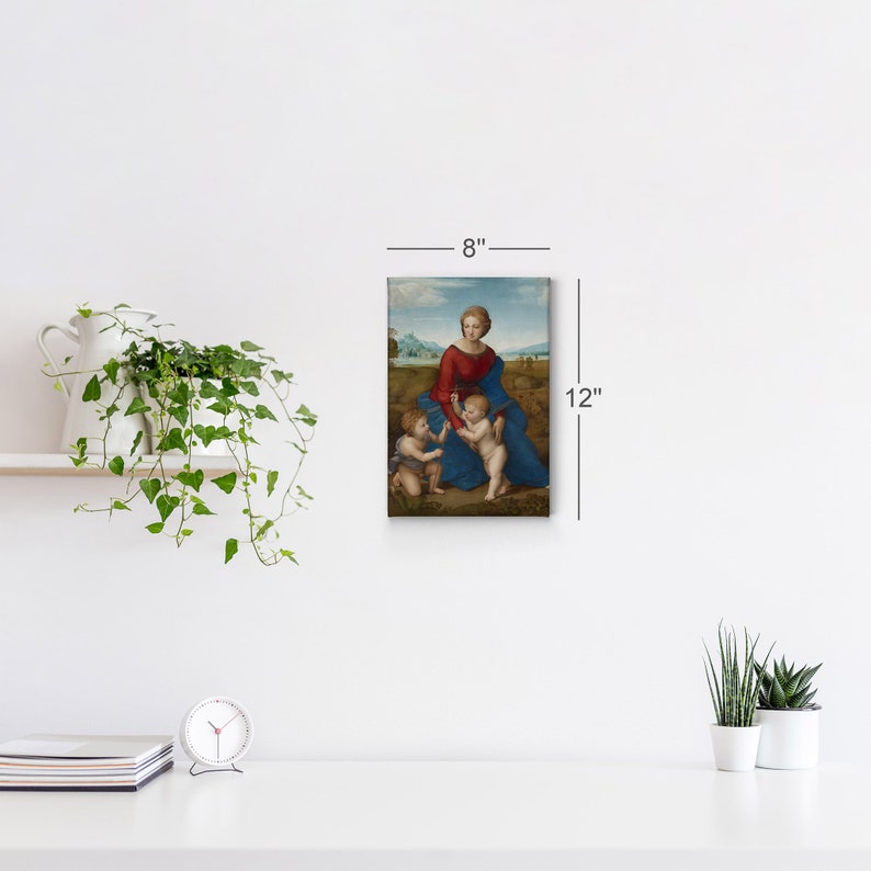 Madonna of the Meadow by Raphael Art Canvas Wall Art Print Famous Fine ...