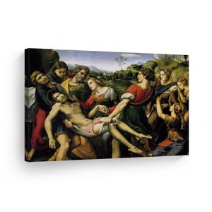 The Deposition by Raphael Art Canvas Wall Art Print Famous Fine Art Oil Painting Reproduction Renaissance Art Living Room Bedroom Home Decor