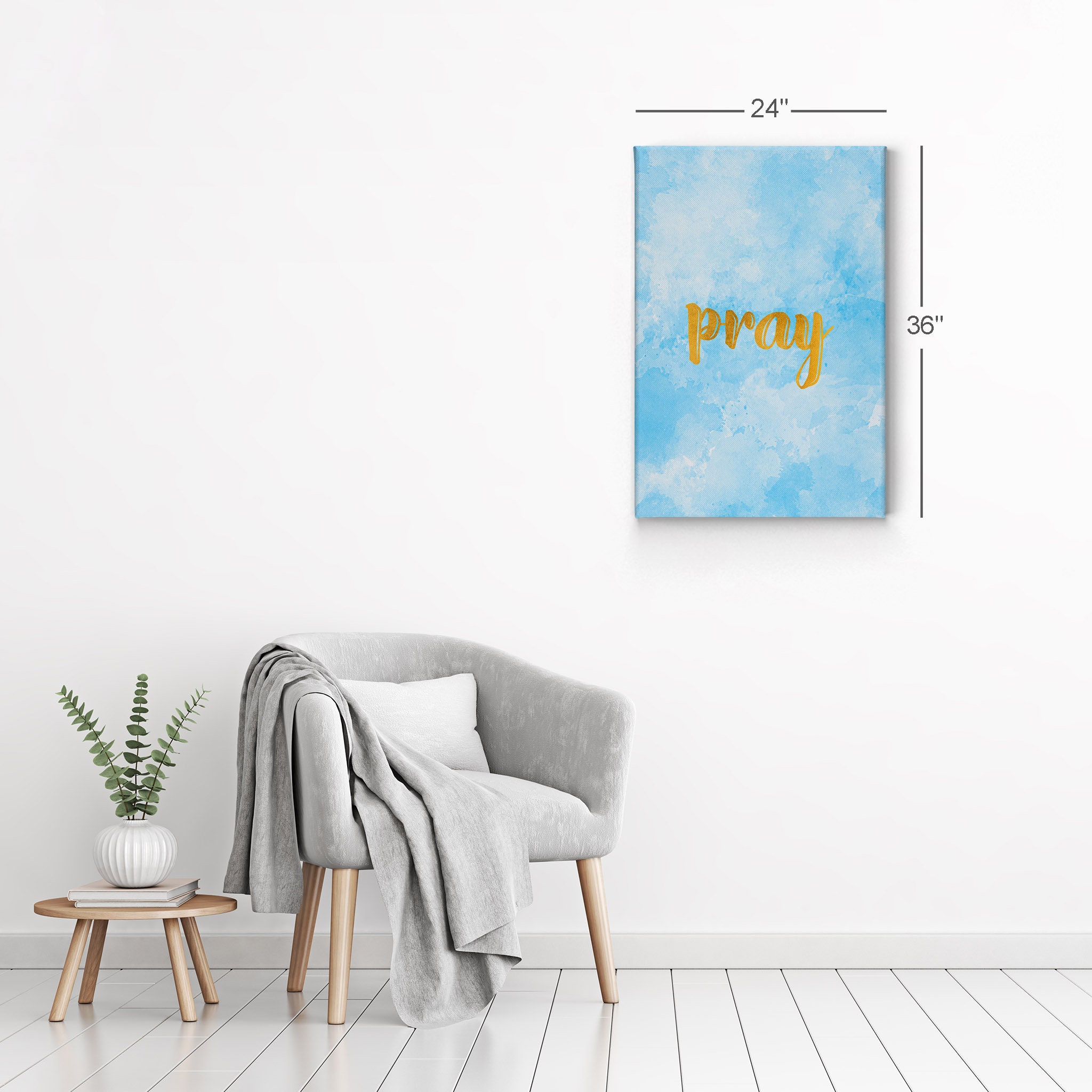 Pray Scripture Wall Art Canvas Print Bible Verse Christian Art ...