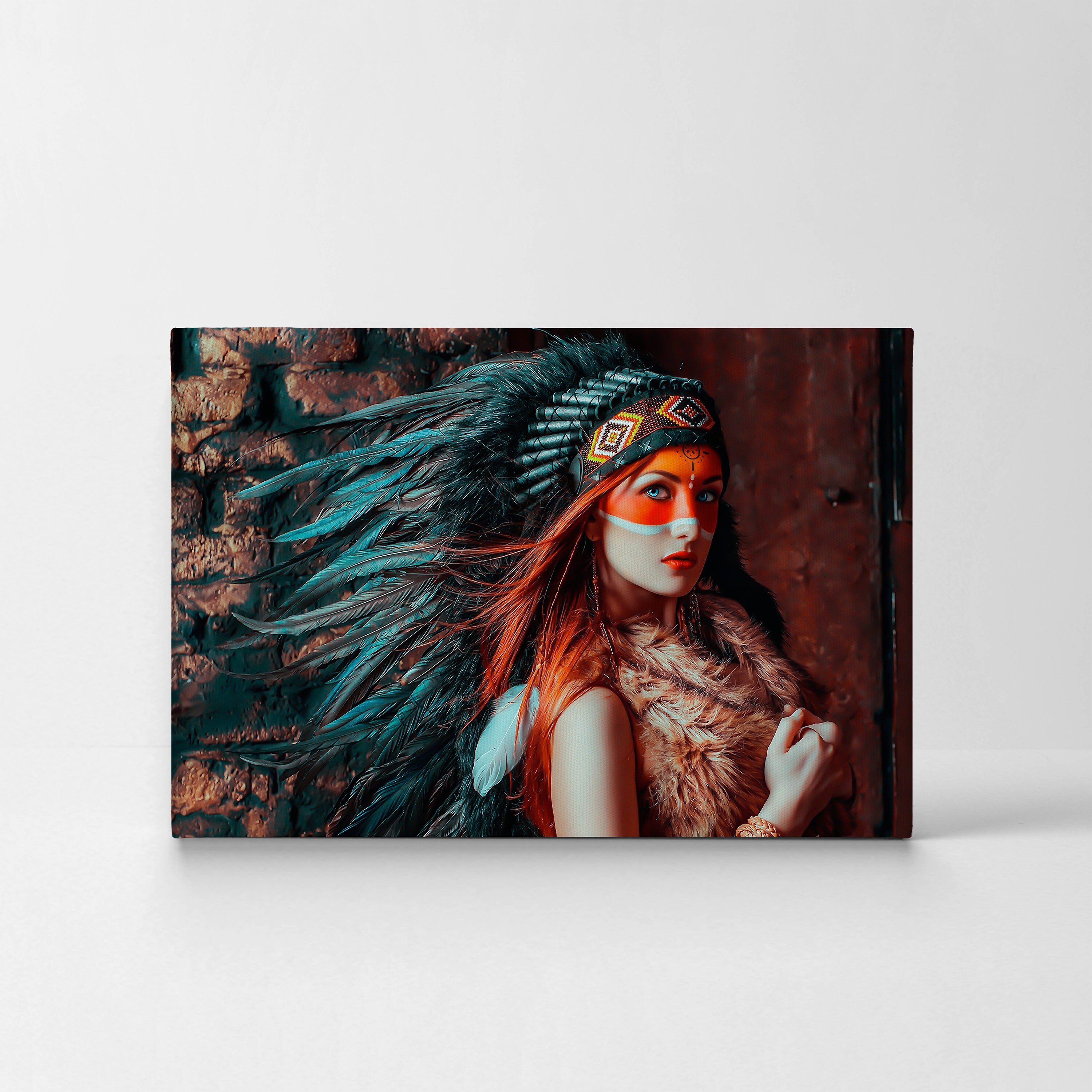 NATIVE AMERICAN SWIM-SUIT MODEL ART PRINT 8X10 FANTASY PHOTO