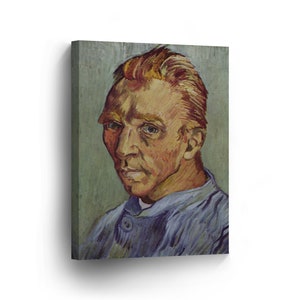 Vincent Van Gogh Self-Portrait Without Beard, 1889 Canvas Print Home Decor Wall Art Artwork Stretched and Framed - Ready to Hang