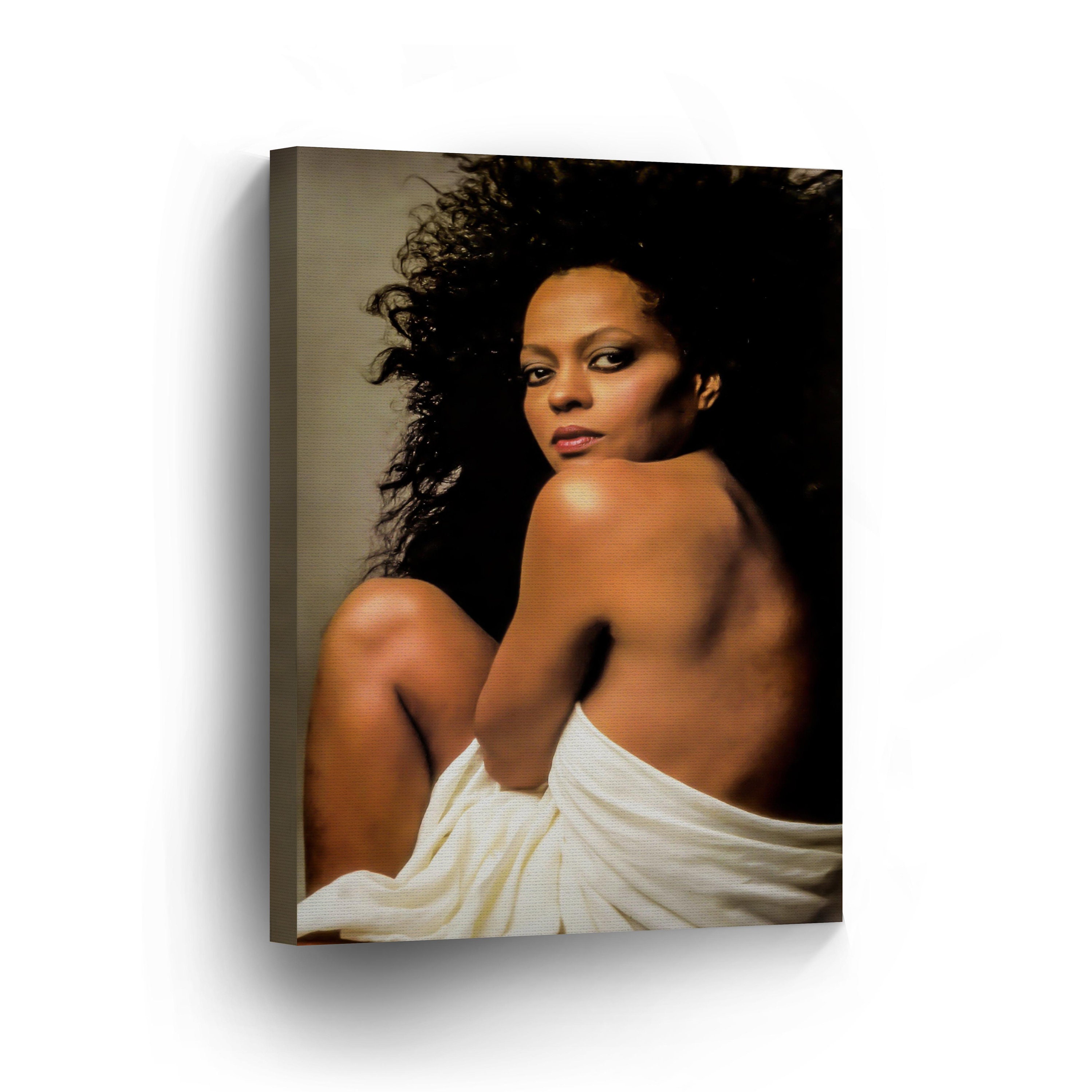 Diana Ross Naked Nude Sexy Colored Wall Art CANVAS PRINT African American I...