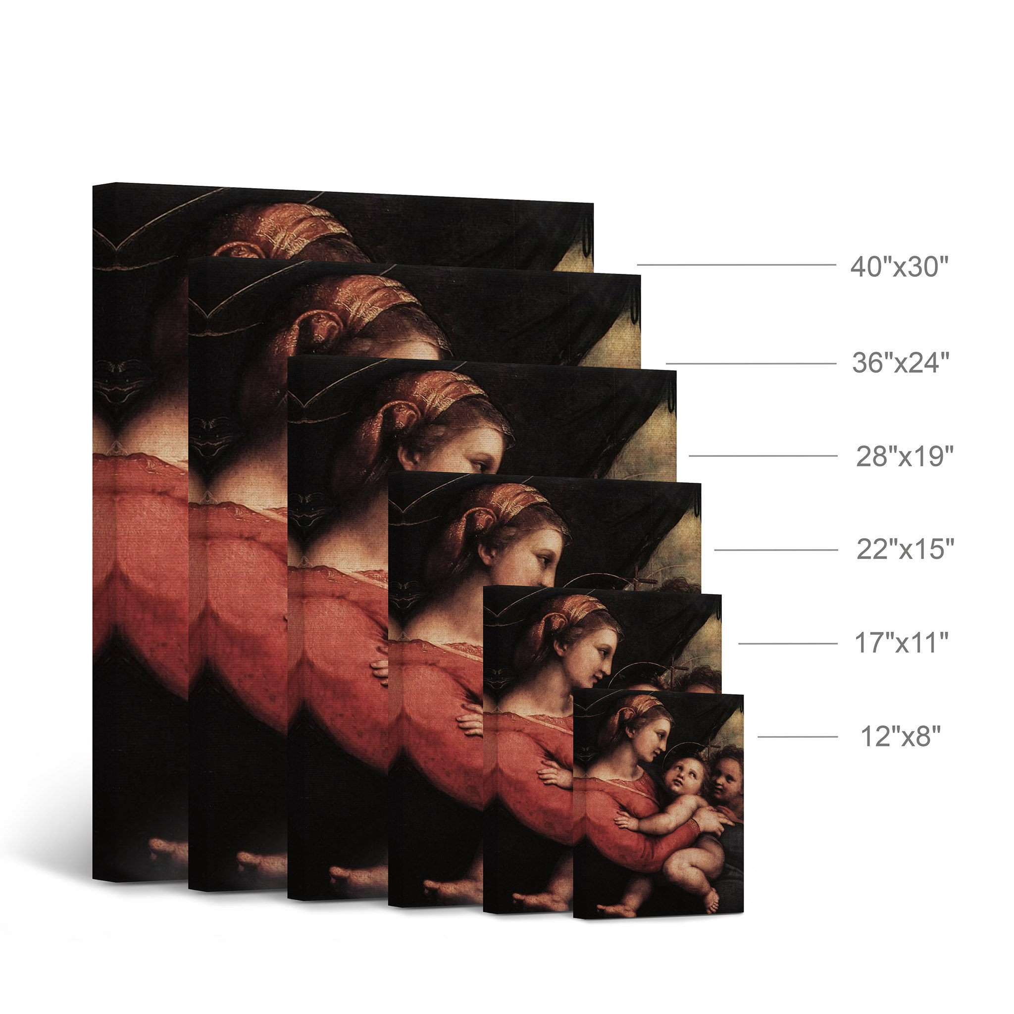 Madonna of the Curtain by Raphael Art Canvas Wall Art Print Famous Fine ...