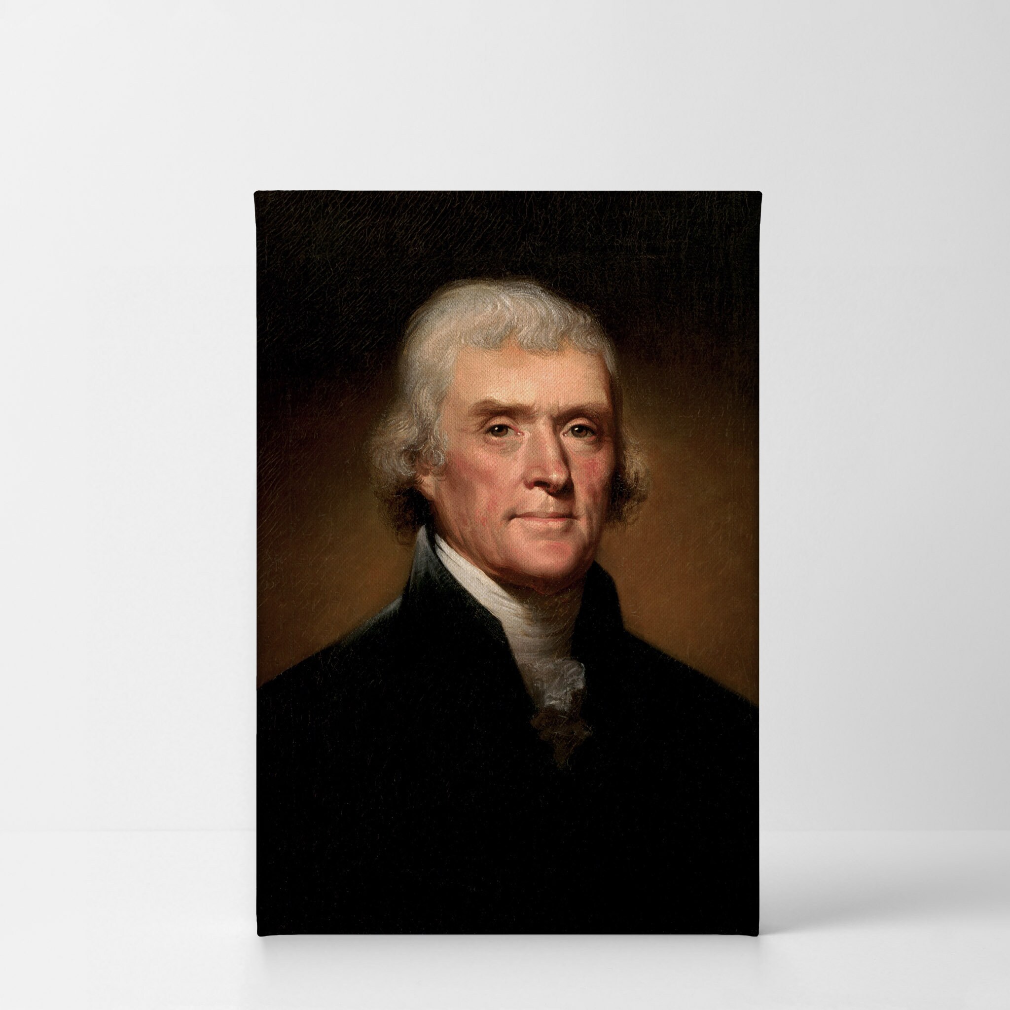 3rd President of America Thomas Jefferson Oil Paint Portrait METAL or ...