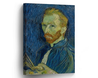 Vincent Van Gogh Self-Portrait, 1889 Canvas Print Home Decor Wall Art Artwork Stretched and Framed - Ready to Hang