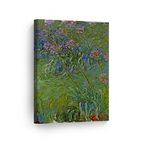 Agapanthus Flowers by Claude Monet Canvas Wall Art Print Art Painting Reproduction Fine Art Oil Paintings Modern Art Home Decor