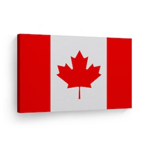 Canada Flag CANVAS or METAL Wall Art Print Country Flags Office Living Room Dorm Bedroom Kitchen Sports Club Bar Decor Modern Home Decor