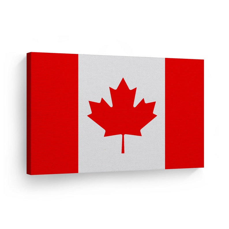 Canada Flag CANVAS or METAL Wall Art Print Country Flags Etsy