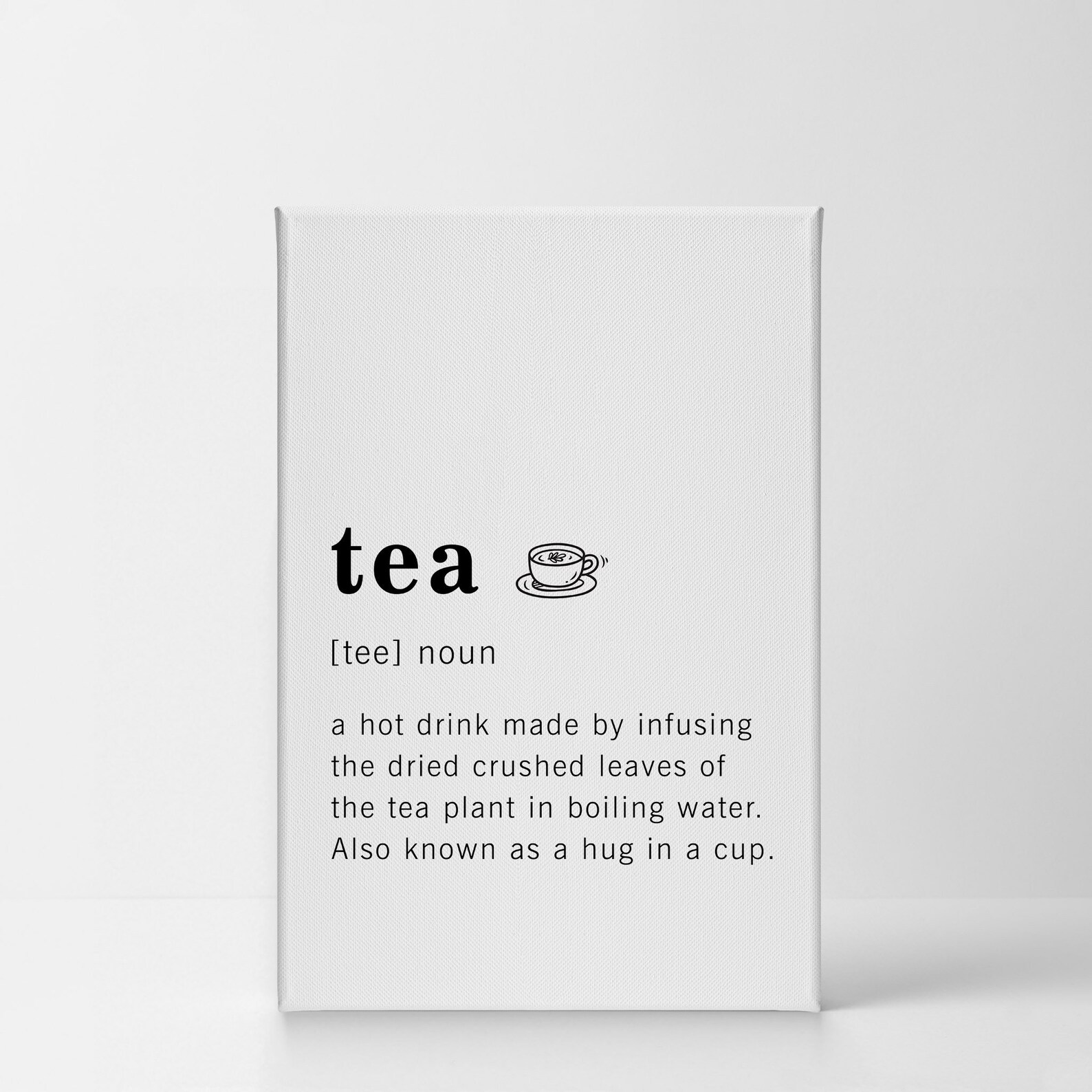 Funny Noun Dictionary Definition of Tea Canvas Print Etsy