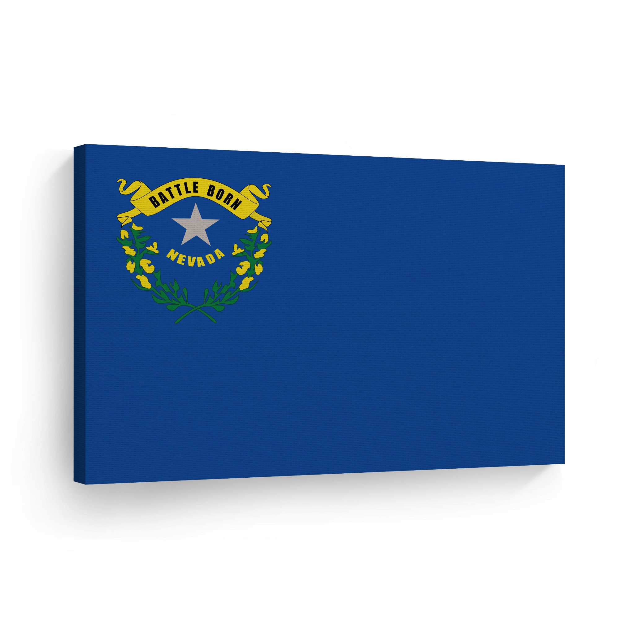 Nevada State Flag CANVAS or METAL Wall Art Print State Capital | Etsy