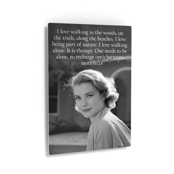 Citation De Grace Kelly Avec Pretty Smile Black And White Wall Etsy France