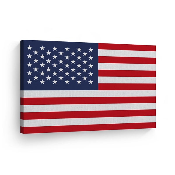 American Flag CANVAS or METAL Wall Art Print United States USA FlagHome Decoration Living Room Dorm Office Decor Ready to Hang