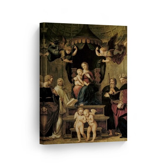Madonna Del Baldacchino by Raphael Art Canvas Wall Art Print | Etsy