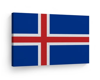 Iceland Flag Canvas Or Metal Wall Art Print Country Flags Etsy Schweiz