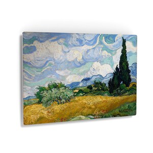 Vincent Van Gogh Wheat Field with Cypresses 1889 Metal Print Classic Wall Art Wall Decor Artwork Modern Art Ready to Hang