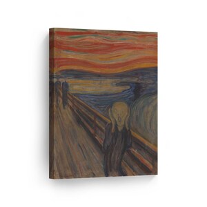 The Scream, Edvard Munch Classic Art Canvas Wall Art Print Famous Oil Painting Reproduction Living Room Bedroom Home Decor