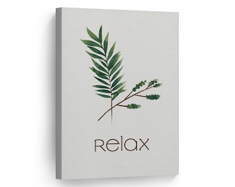 Relax Typography Bathroom Decor Canvas Print Bathroom Sign Bathroom Wall Decor Wall Art Home Decoration Ready to Hang