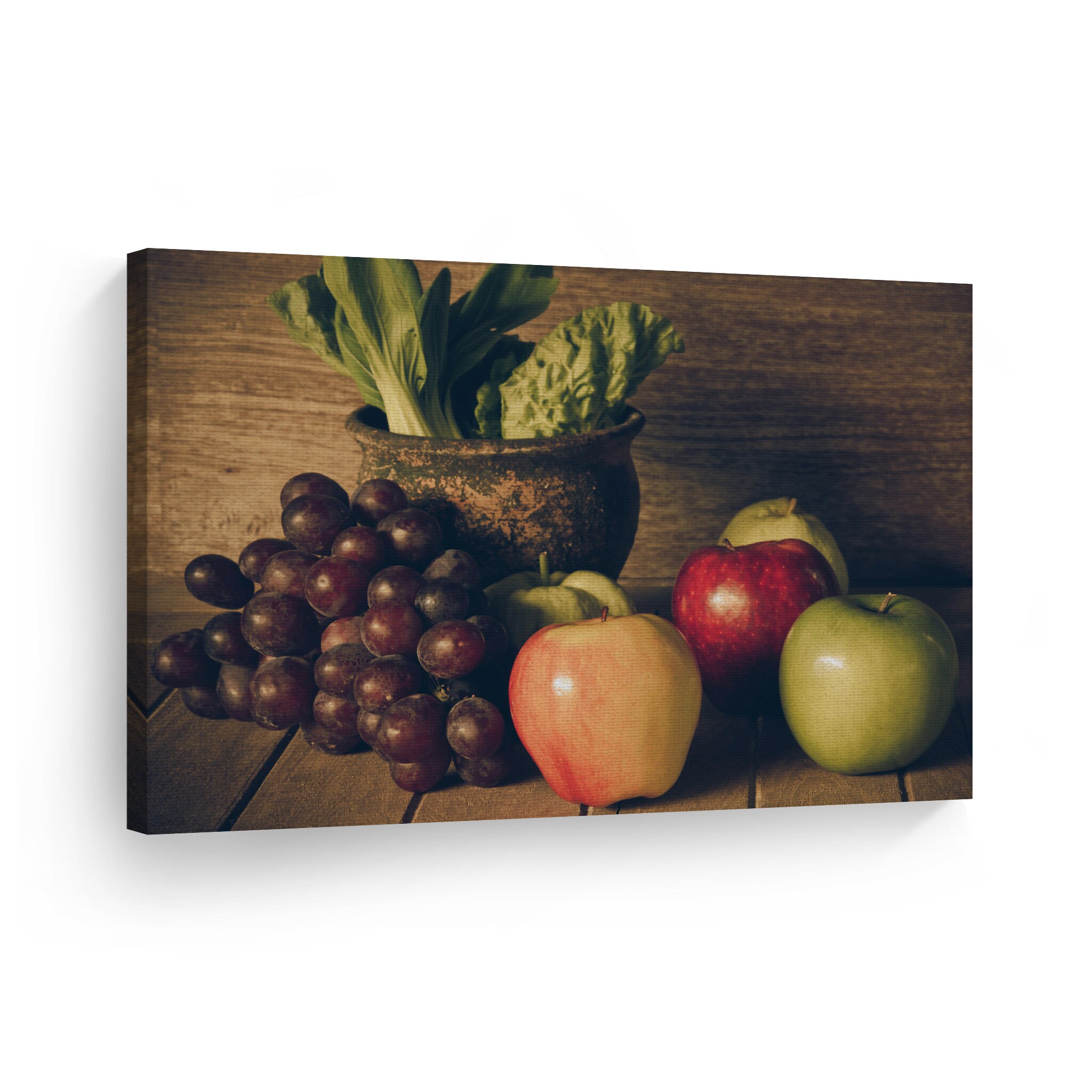 Still Life Fruits and Vegetables Vintage Kitchen Canvas Wall - Etsy