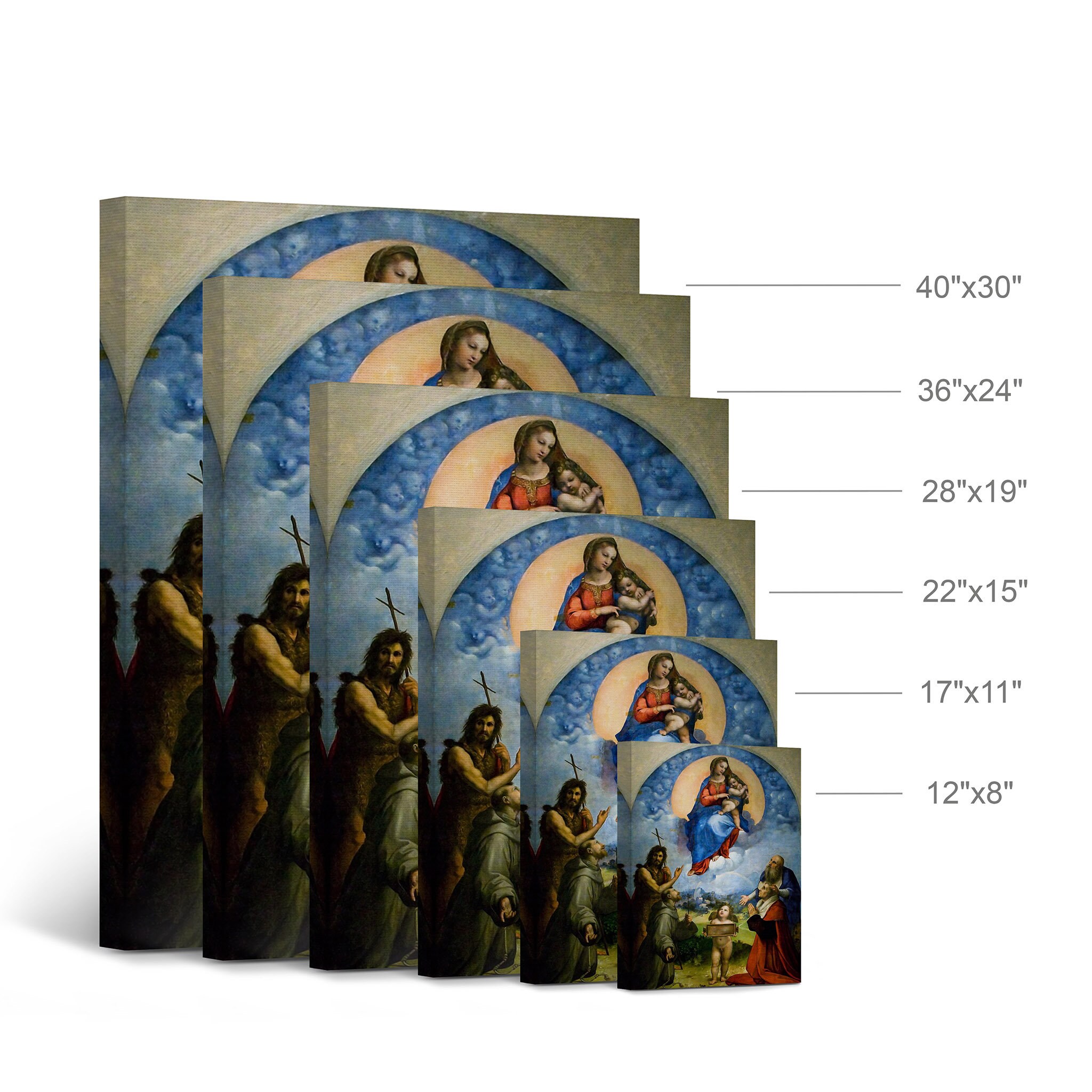The Madonna of Foligno by Raphael Art Canvas Wall Art Print Famous Fine ...