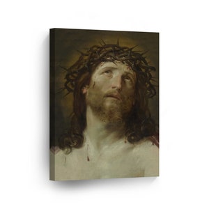 Head of Christ Crowned with Thorns by Guido Reni  Reproduction Canvas Wall Art Print Christian Jesus Christ Home Decor Office Home Decor