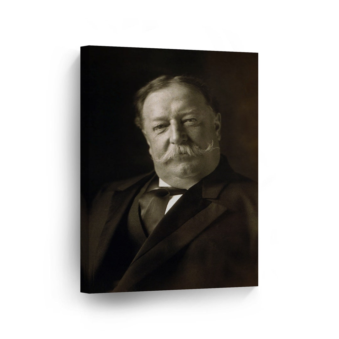 27th President of America William Howard Taft Portrait METAL or CANVAS ...
