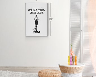 life is a party dress like it meaning Life Is A Party Dress Like It Audrey Hepburn Quote Art Print/Poster - Bed  Bath & Beyond