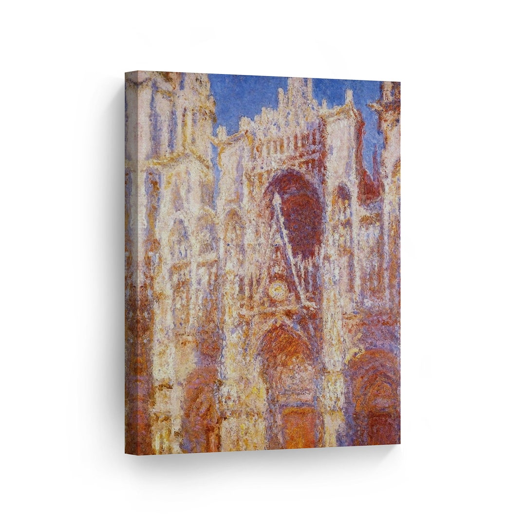 Rouen Cathedral Series West Facade Sunlight Claude Monet - Etsy