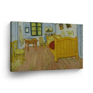Vincent Van Gogh Bedroom in Arles, 1888 Canvas Print Home Decor Wall Art Artwork Stretched and Framed - Ready to Hang