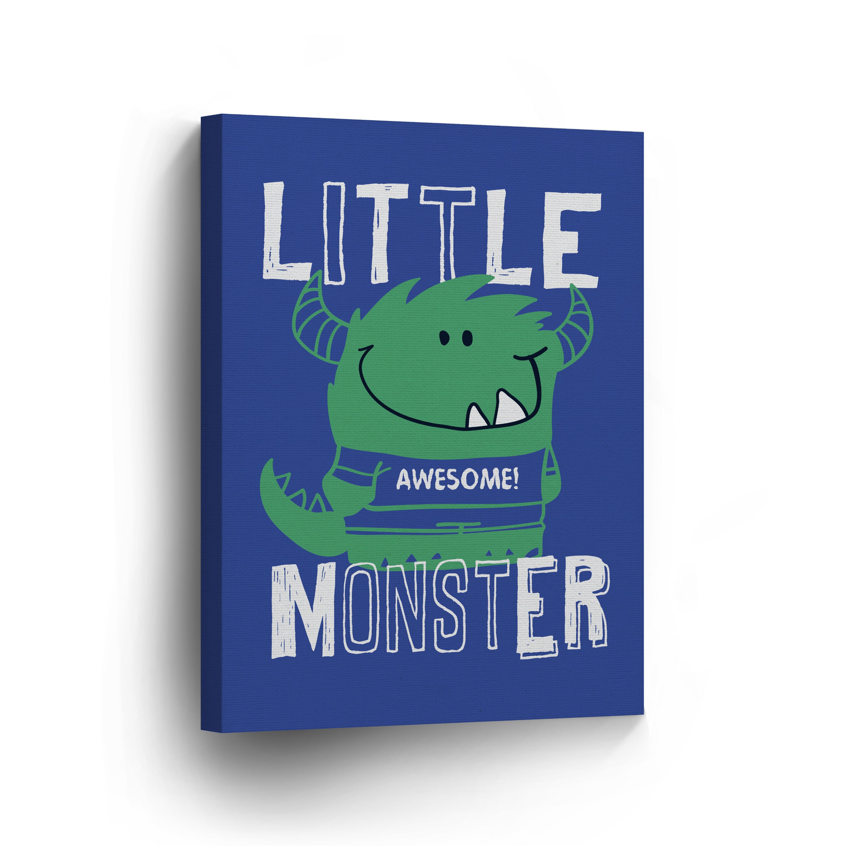 Cute Little Monster Wall Decor 4 Panel Canvas Print Set Kids Etsy