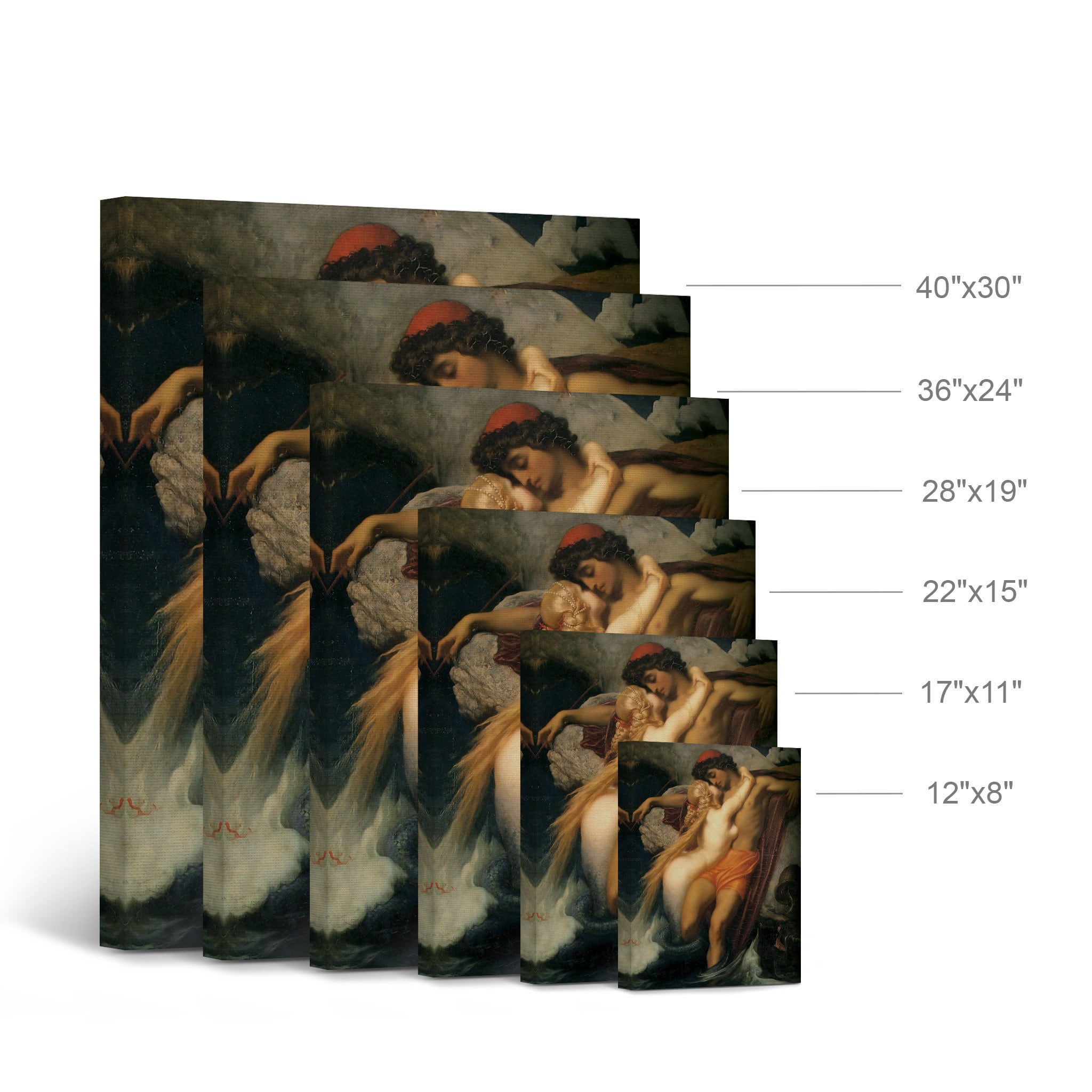 The Fisherman and the Syren Frederic Leighton Classic Art Etsy