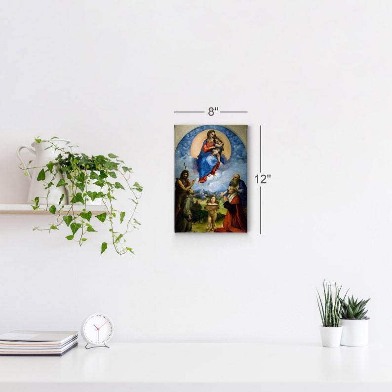 The Madonna of Foligno by Raphael Art Canvas Wall Art Print Famous Fine ...