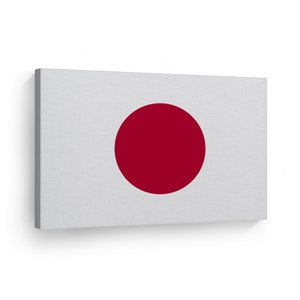 Japan Flag CANVAS or METAL Wall Art Print Country Flags Office Living Room Dorm Bedroom Kitchen Sports Club Bar Decor Modern Home Decor