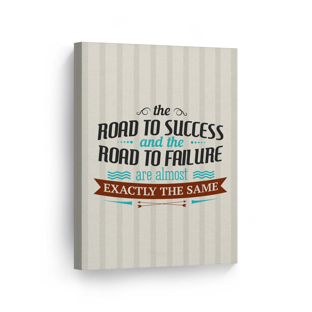 The Road to Success and the Road to Failure Lettering Etsy Australia