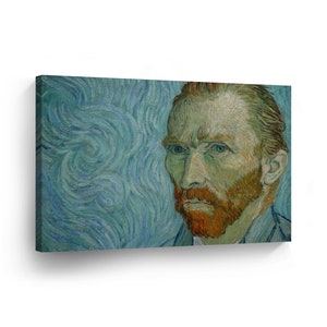 Vincent Van Gogh Self Portrait Canvas Print Home Decor Wall Art Artwork Stretched and Framed - Ready to Hang