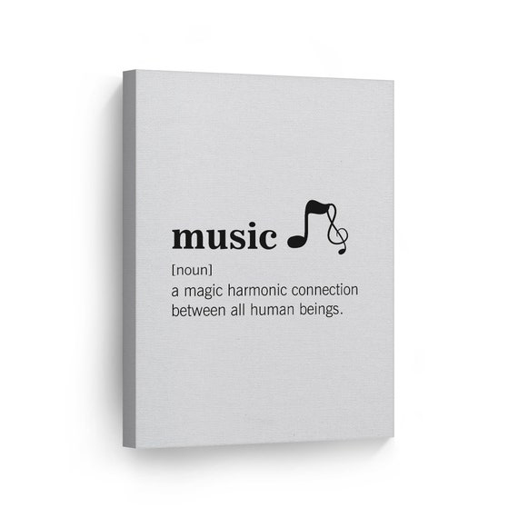 Noun Dictionary Definition of Music Funny Quote Canvas Print Funny