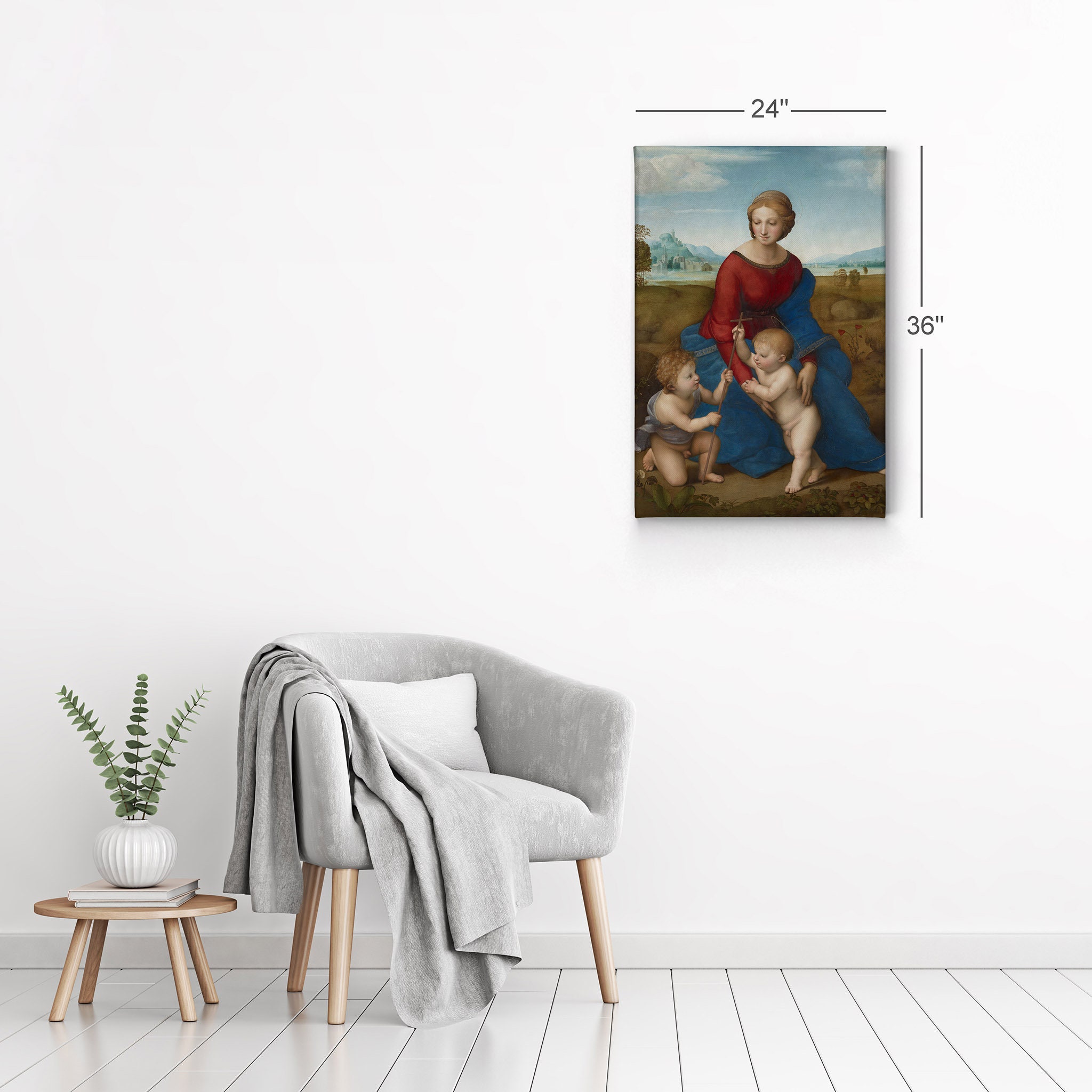 Madonna of the Meadow by Raphael Art Canvas Wall Art Print Famous Fine ...