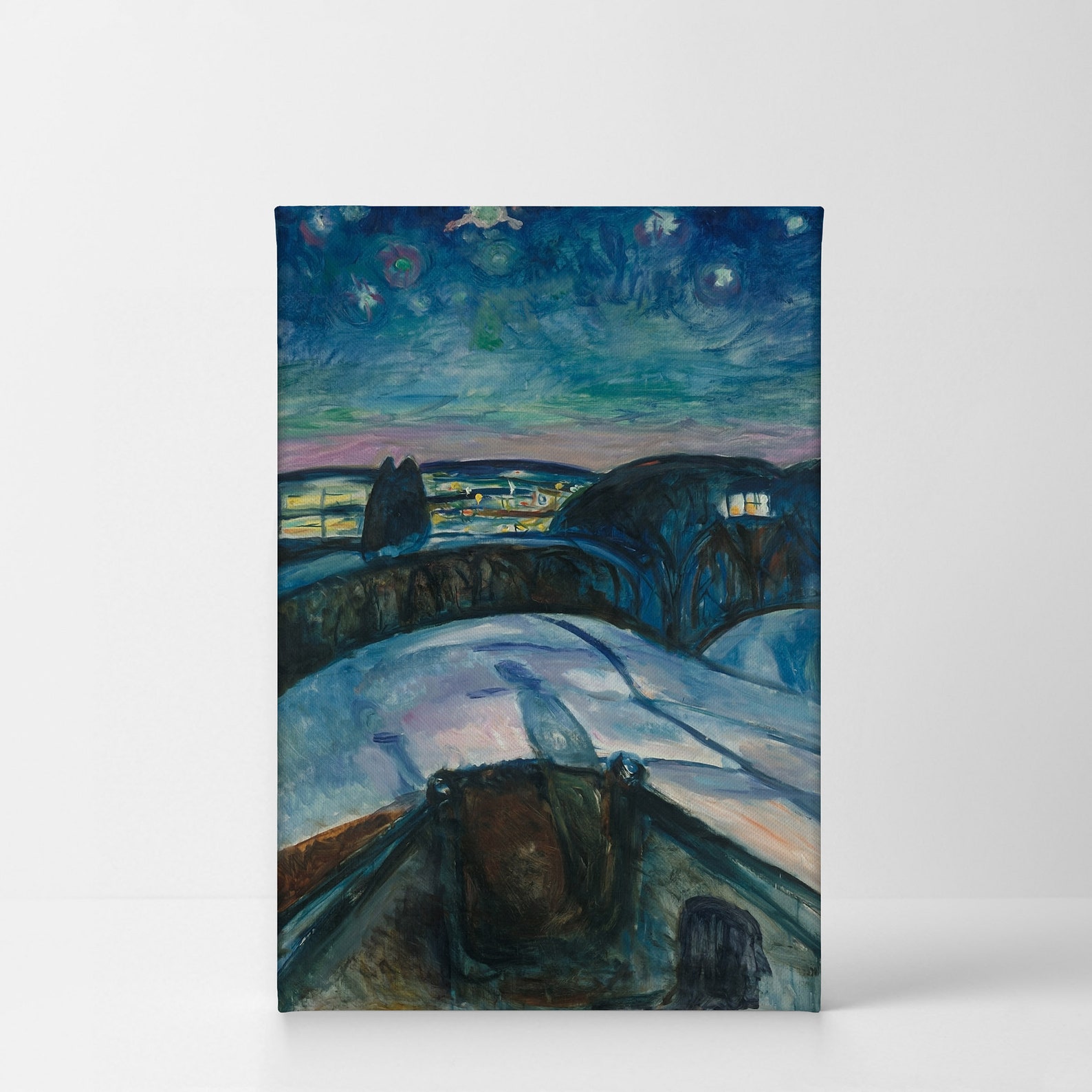 Starry Night Edvard Munch Classic Art Canvas Wall Art Print - Etsy