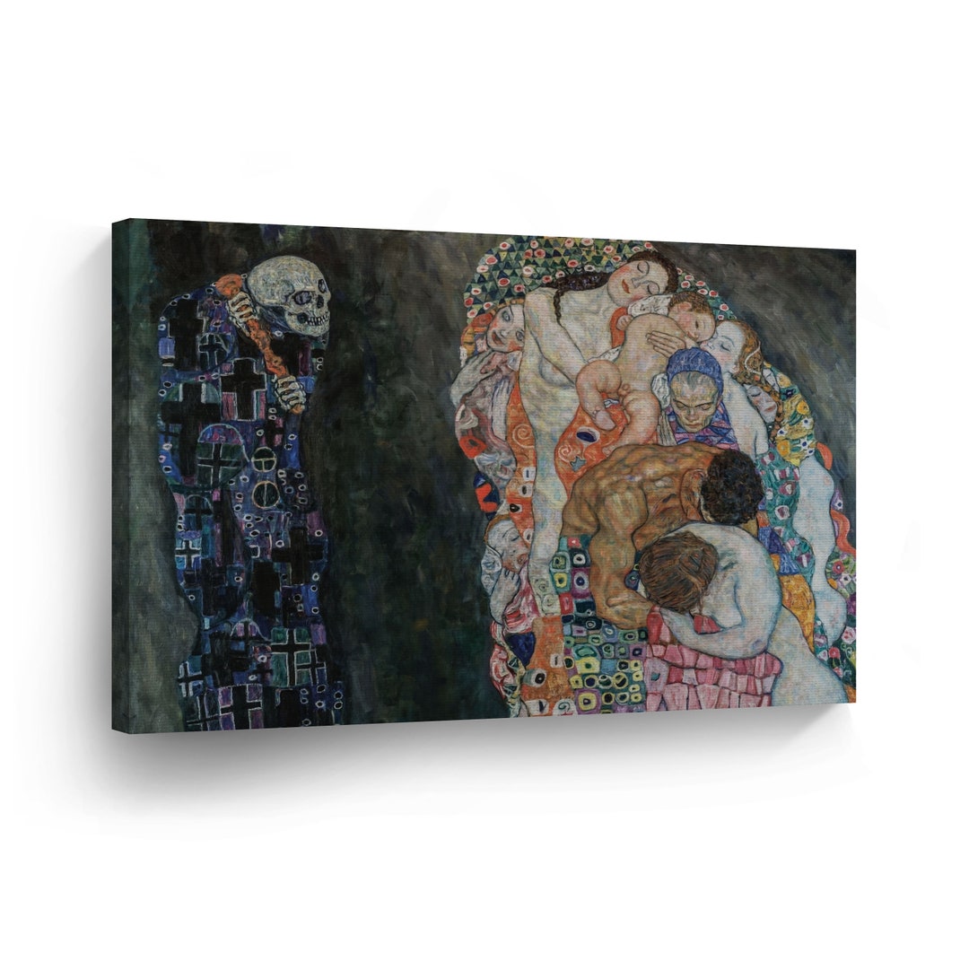 Death and Life by Gustav Klimt Canvas Print Wall Art Painting ...