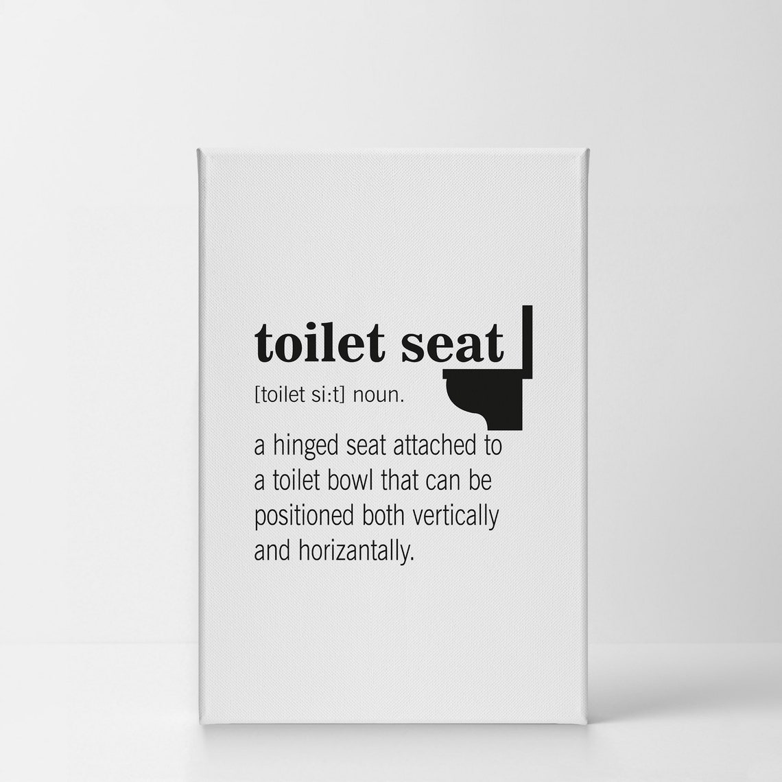 Noun Dictionary Definition of Toilet Seat Funny Quote Saying Etsy